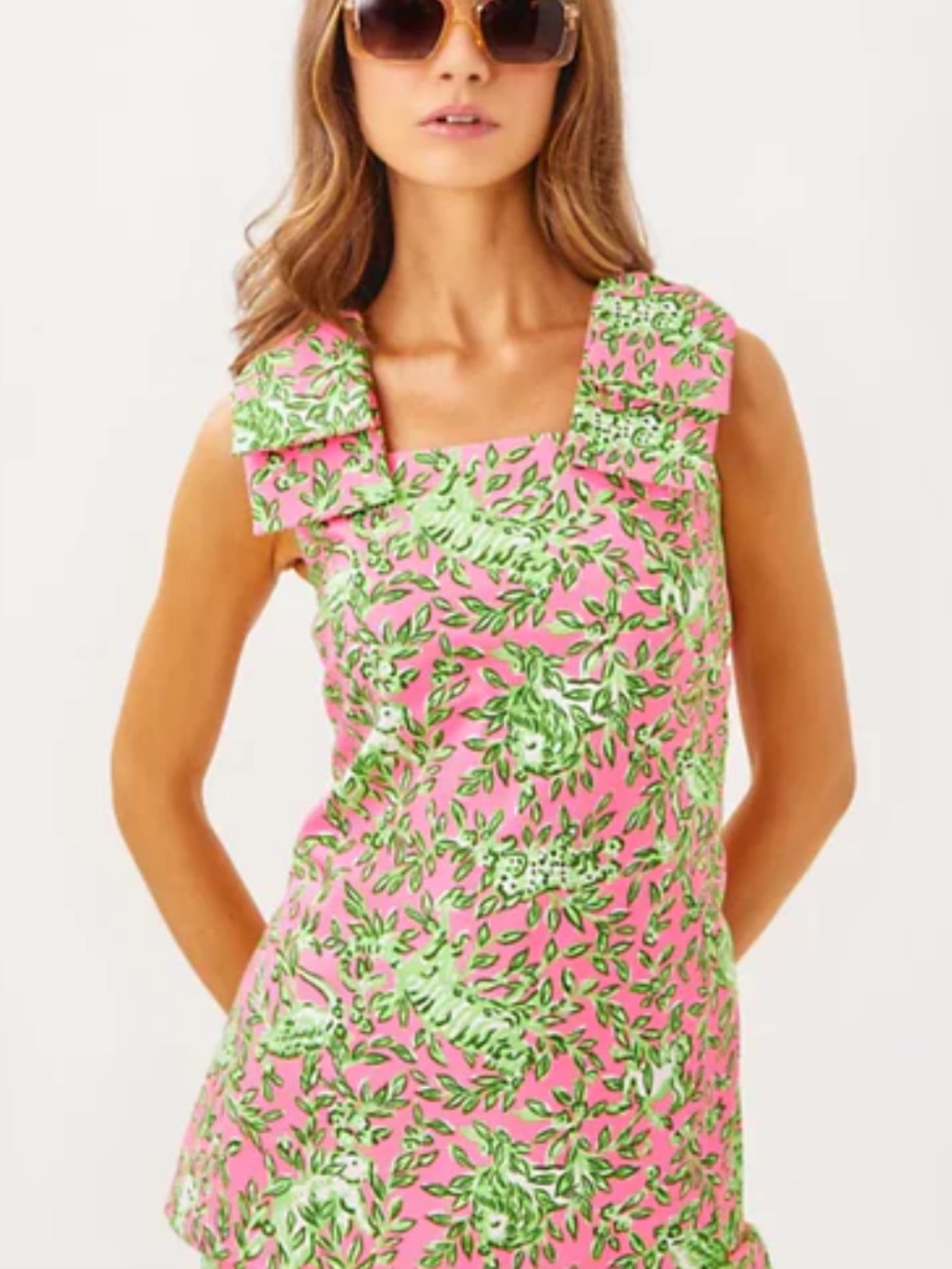 NWT Lilly Pulitzer Anders Tunic Rousseau Pink Mane Character Energy Size 12
